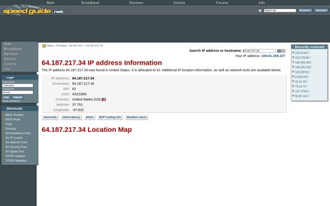 64.187.217.34 IP Address Location | SG IP network tools