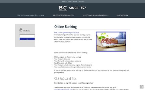 Online Banking & Bill Pay - Bank of Coushatta