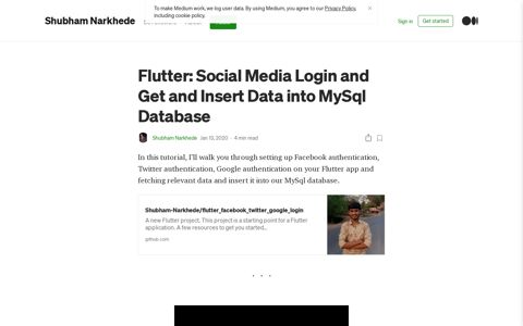 Flutter: Social Media Login and Get and Insert Data into MySql ...