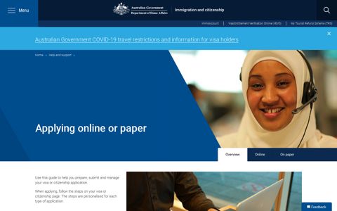 Applying online or paper - Immigration and citizenship