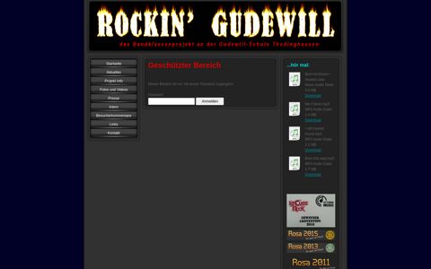Geschützter Bereich - Login - Rockin' Gudewill
