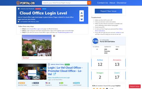 Cloud Office Login Level - Portal-DB.live