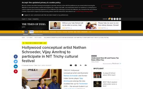 Hollywood conceptual artist Nathan Schroeder, Vijay Amritraj ...