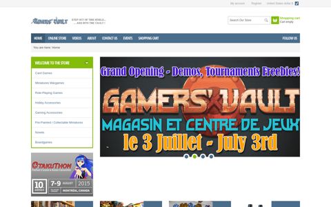 Welcome to Gamers' Vault - Online Store