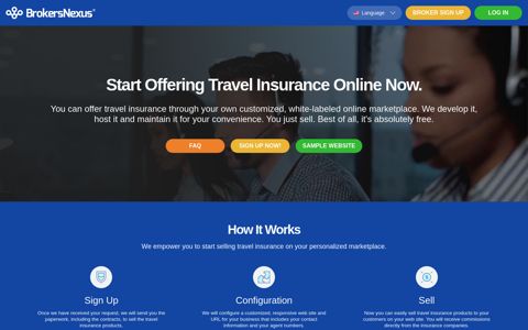 Sell Travel Insurance Online - Get started at no cost