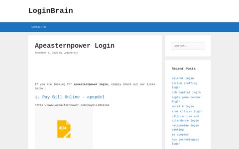 Apeasternpower - Pay Bill Online - Apepdcl - LoginBrain