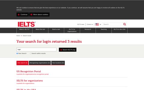 Your search for login returned 3 results - ielts
