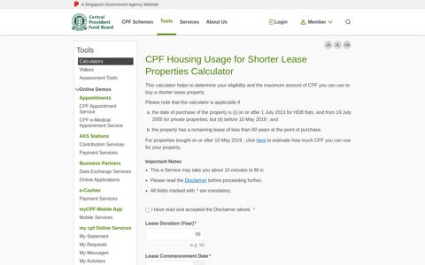 CPF Housing Usage for Shorter Lease Properties ... - CPFB
