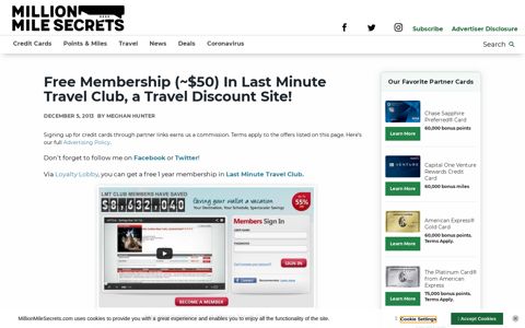 Free Membership 50 In Last Minute Travel Club, A Travel ...