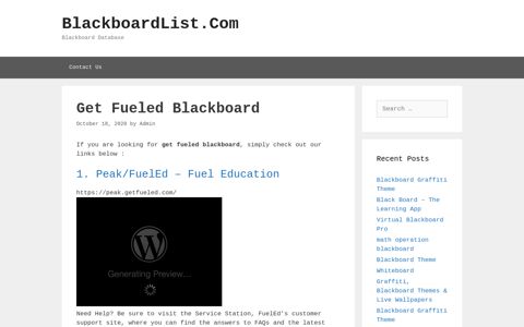 Get Fueled Blackboard - BlackboardList.Com