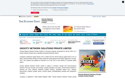 Geocity Network Solutions Private Limited Information ...