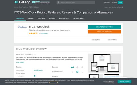 ITCS-WebClock Pricing, Features, Reviews & Comparison of ...
