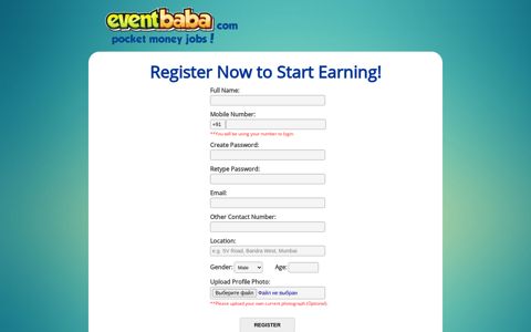 Register - EventBaba