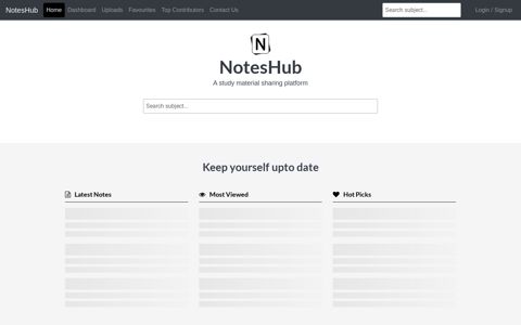 NotesHub | India's study material sharing platform