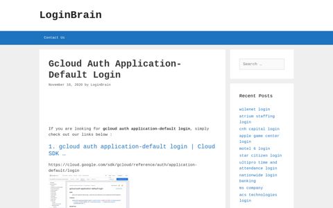 Gcloud Auth Application-Default Login - LoginBrain