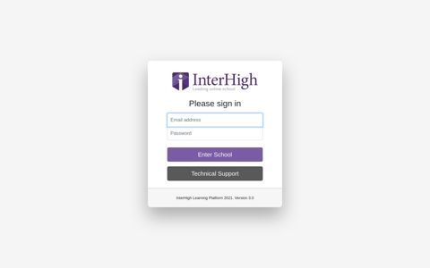 InterHigh: Sign In
