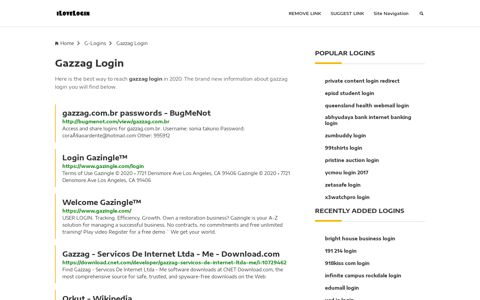 Gazzag Login ❤️ One Click Access