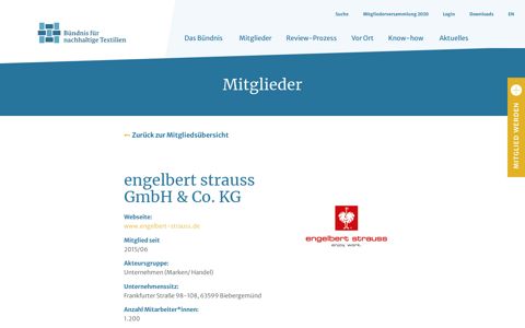 engelbert strauss GmbH & Co. KG - Bündnis für nachhaltige ...