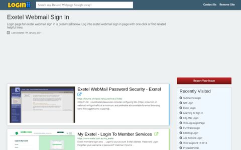 Exetel Webmail Sign In - Loginii.com