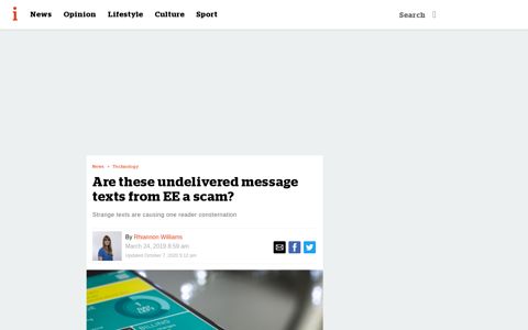 Are these undelivered message texts from EE a scam? - iNews