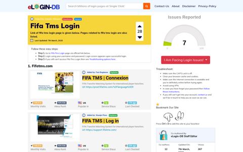 Fifa Tms Login - A database full of login pages from all over ...