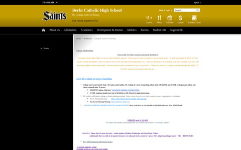 College & Career Counseling / Home - Berks Catholic High ...