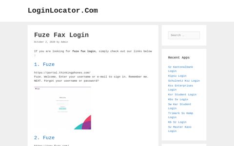 Fuze Fax Login - LoginLocator.Com