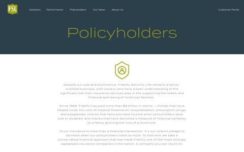 Policyholders - Fidelity Security Life Insurance Company