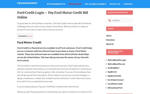 Ford Credit Login – Pay Ford Motor Credit Bill Online