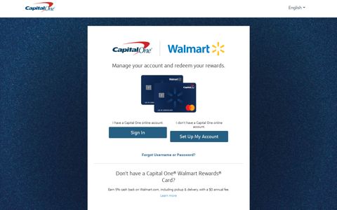 Walmart Capital One Credit Card Login