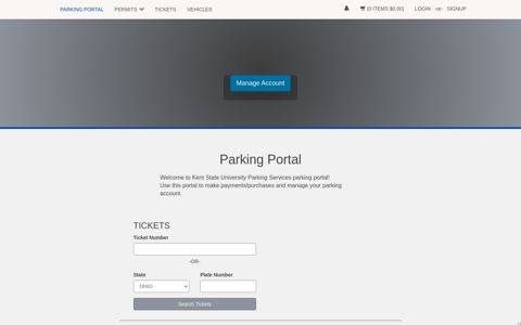 Parking Portal: Kent State University Transportation Services
