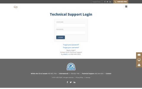 Technical Support Login | GLDS