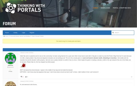 Portal 2 Elevator Problem – Forum – Thinking With Portals
