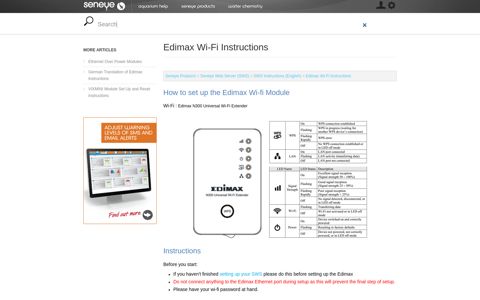 Edimax Wi-Fi Instructions - Seneye