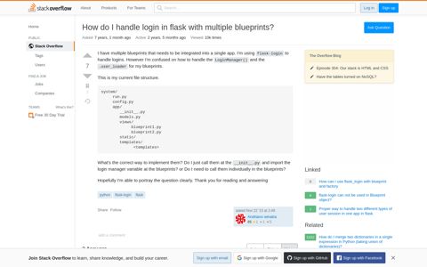 How do I handle login in flask with multiple blueprints? - Stack ...