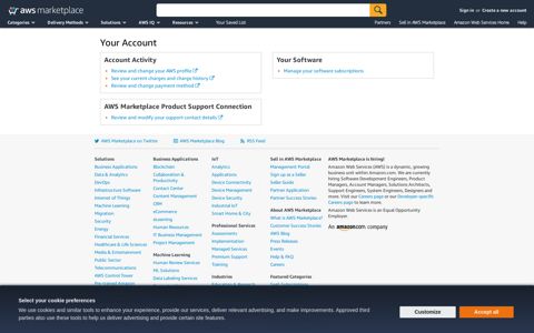 AWS Marketplace: Your Account - Amazon AWS