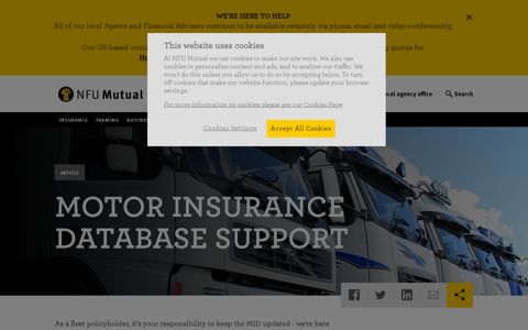 Motor Insurance Database Support | NFU Mutual