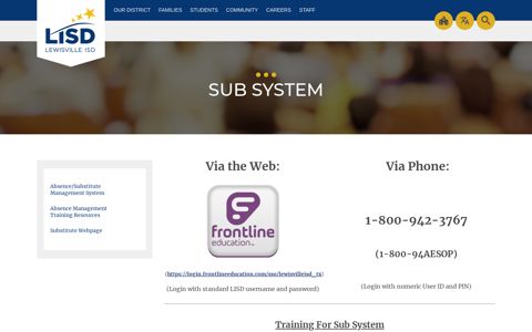 Sub System - Lewisville ISD
