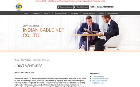 Indian Cable Net Co. Ltd. - SITI Cable