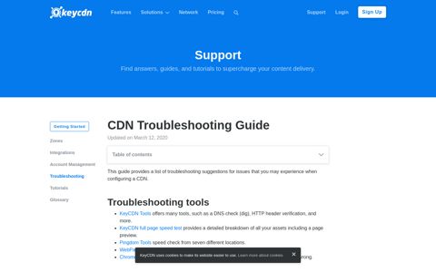CDN Troubleshooting Guide - KeyCDN Support