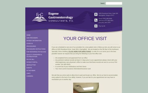 Your OfficeVisit | Eugene Gastroenterology Consultants