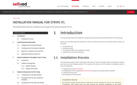 Installation Manual for Stripe JTL - Online Shop