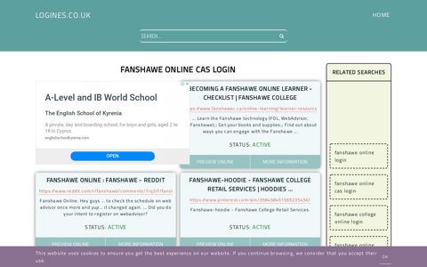 fanshawe online cas login - General Information about Login