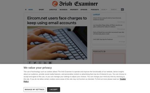 Eircom.net users face charges to keep using email accounts
