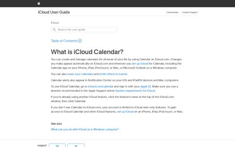 What is iCloud Calendar? - Apple Support