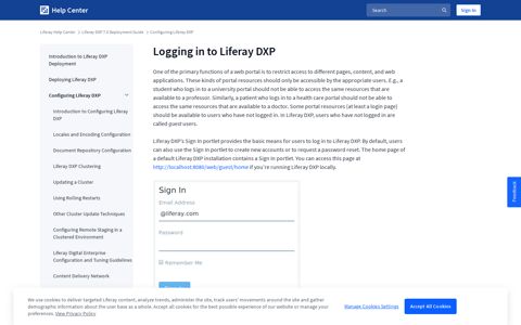 Logging in to Liferay DXP – Liferay Help Center