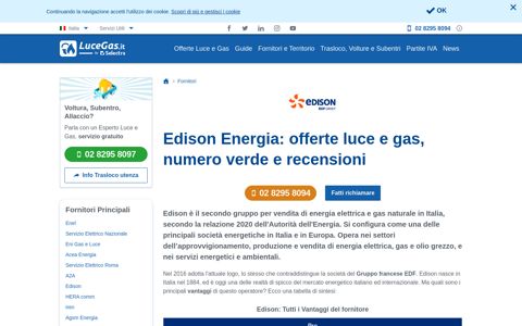 Edison Energia: offerte luce e gas, numero verde e recensioni