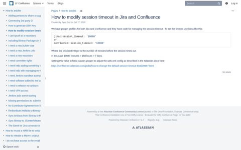 How to modify session timeout in Jira and Confluence - Linux ...
