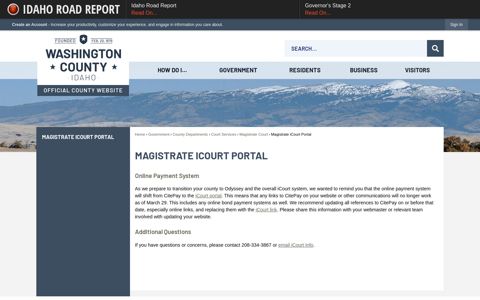 Magistrate iCourt Portal | Washington County, ID