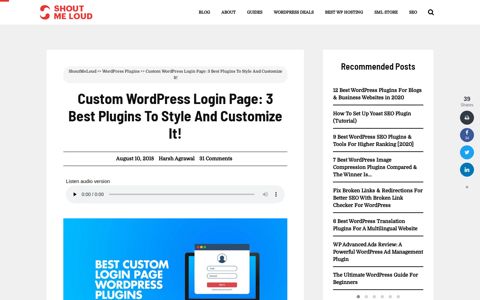 3 Best WordPress Plugins to create Custom Login Page